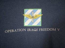 Vintage Operation Iraqi Freedom V Knighthawk Aviation T-Shirt Size M - $29.99