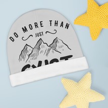 Two-Sided Custom Baby Beanie with Mountain and &quot;Do More Than Just Exist&quot;... - £19.47 GBP