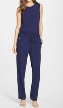 Vince Camuto VCAEA0390 Crepe Jumper SZ 2 Navy Blue - $85.93