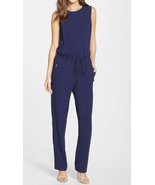 Vince Camuto VCAEA0390 Crepe Jumper SZ 2 Navy Blue - $117.52 CAD