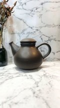 West Germany Bay Keramik Vintage Teapot Lid Carafe Stoneware Brown Matte Glaze - $60.65