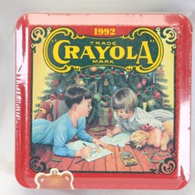Crayola Collectible Holiday Christmas Tin Box Crayons 1992 Factory Sealed - $27.43