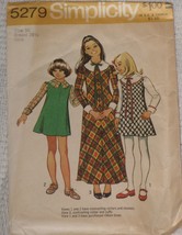 Simplicity Pattern 5279 Girl&#39;s Maxi Mini Bias Dress Size 10 Vintage 1970&#39;s - £6.39 GBP