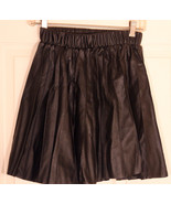 Princess Vera Wang Jr. Size 3 Faux Leather Pleated Black Hipster Goth Sk... - €8,24 EUR