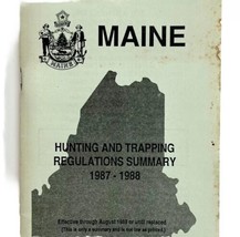 Maine 1988 Hunting &amp; Trapping Regulations Vintage 1st Printing Booklet E72 - £11.77 GBP