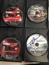 PS3 Sony Playstation Lot Of 4 Game Discs - NBA Madden Cabela Survival CDT - £14.94 GBP