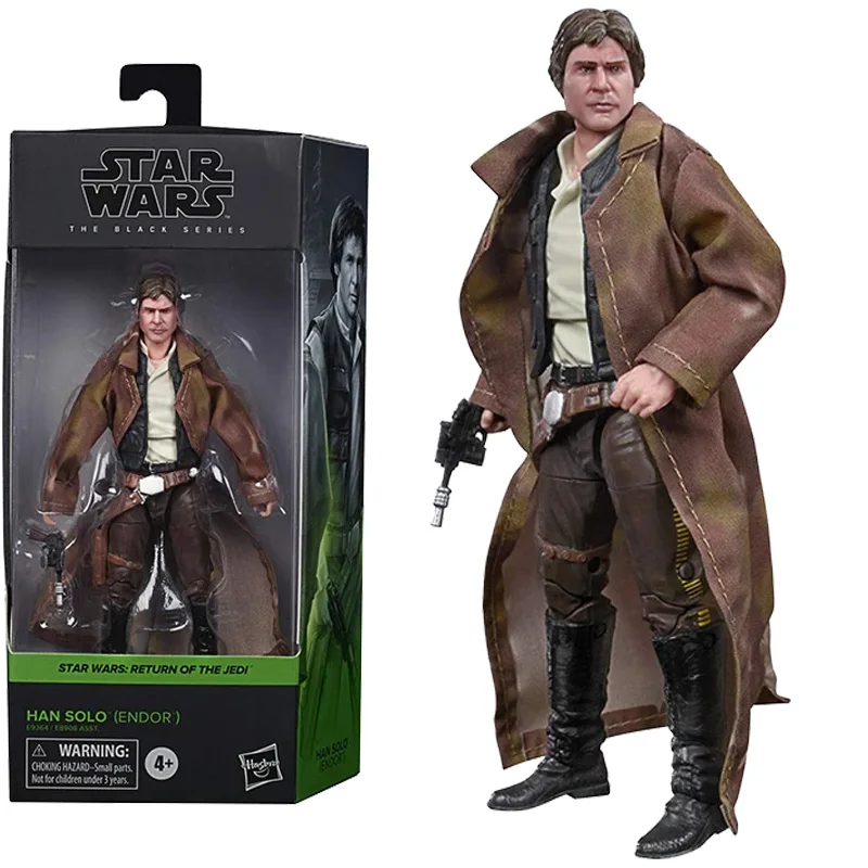 In Stock Hasbro Star Wars Return of The Jedi Han Solo Endor The Black Se... - $45.58