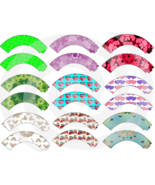Cupcake Wrapper C3a-Digital ClipArt-Gift Tag-Cup-Notebook-Tshirt-Jewelry... - $37.17 MXN