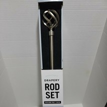 Cambria Classic Birdcage 18&quot; to 36&quot; Single Curtain Rod Set in Silver - $11.26