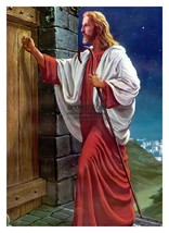 JESUS CHRIST SHEPHARD STANDS KNOCKING ON DOOR CHRISTIAN 5X7 PHOTO - £6.70 GBP