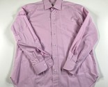 Brioni Camicia Uomo L 16 Rosa Finemente a Scacchi con Colletto con Bottoni - $37.04