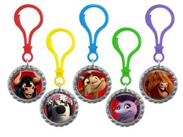 5 FERDINAND 3D Bottle Cap Color Zipper Pull Birthday Party Favors - £8.46 GBP