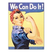 Rosie the Riveter We Can Do It WW2 Military Retro Vintage Style Metal Ti... - £17.12 GBP