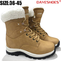 Daveshoes Couples Snow Boots Unisex Boots Cotton Warm Women&#39;s Winter Boots Mid-c - £76.68 GBP