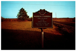 Birthplace Site of President Warren G Harding Blooming Grove Ohio Postcard - £4.04 GBP