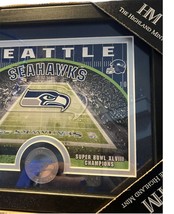 SEATTLE SEAHAWKS 11&quot;x 9&quot; Photo Frame w/Custom Print and A Minted Medallion Coin - £19.09 GBP