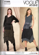 Vogue V1820 Designer Sandra Betzina Skirt and Top Size  XS - XXL - Uncut Pattern - $25.91