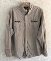 Wrangler Mens Jack Daniels Shirt Long Sleeve Spellout Embroidered plaid XL - £20.33 GBP