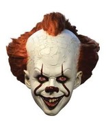 Pennywise Clown IT Full Head Mask Costume Latex Mask w/ Hair Halloween C... - $97.37 CAD