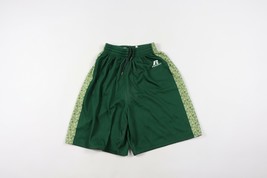 Vintage Russell Athletic Mens Small Spell Out Gym Basketball Shorts Gree... - $28.66