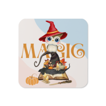 Cork-back coaster | The Magic Witch Owl Fall Themed - $10.99