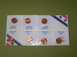 1982PD UNC LINCOLN CENTS ALL 7 VARIETIES  - $8.86
