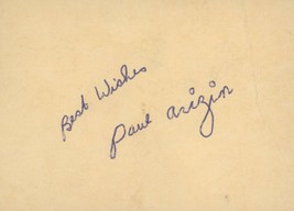 Paul Arizin original signature - £78.66 GBP