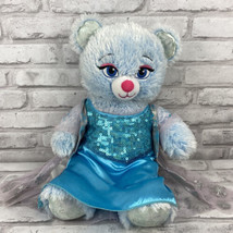Build A Bear Disney Elsa Bear With Sequin Dress Plush Blue Snowflake Ice... - $23.35