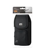 Reiko Vertical Rugged Pouch with Metal Logo for iPhone 11,12 Pro Black - $15.83