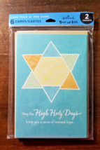ROSH HASHANAH Greeting Card 6 Pack Multi Styles Hallmark Jewish New Year David - £3.10 GBP