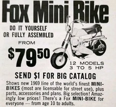 1969 Fox Corp Mini Bike Motor Bike 3 To 5 HP Advertisement Motorcycle E91H - $24.99