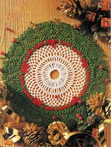 Christmas Green Wreath Bouquet Doily Star Hat Sachets 24 Borders Crochet Pattern - £9.43 GBP