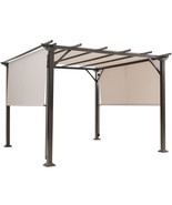 10&#39; X 10&#39; Pergola Kit Metal Frame Gazebo &amp;Canopy Cover Patio Furniture S... - £432.69 GBP