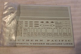 HO Scale Walthers, Southern Pacific Passenger Car Scrolls Decal Set #D206 - $15.00