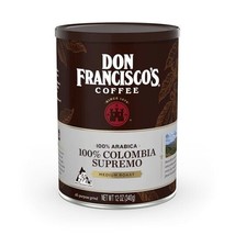 DON FRANCISCO&#39;S 100% COLOMBIA SUPREMO GROUND COFFEE MEDIUM ROAST 12OZ - £9.53 GBP