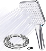 Shower Head with Hose, 6 Spray Shower Head with Hose 1.5m , Easy Click Button - £22.83 GBP
