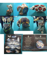 ROYAL CROWN DERBY PAPERWEIGHTS SIAMESE, SERPENT, KOALA, PIG, BADGER, PLA... - £134.50 GBP