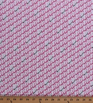Cotton Breast Cancer Awareness Pink Ribbons Fabric Print by the Yard D578.57 - £10.18 GBP