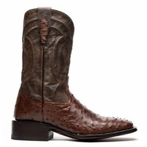 ALABAMA Genuine Ostrich Skin Cowboy Boot from the Western Collection Tabac image 6