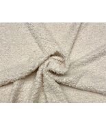 BALLARD DESIGNS BIANCA IVORY FAUX POODLE FUR TEXTURED FABRIC 1 YARD 59"W - $29.69
