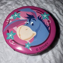Disney store Eeyore Small Candy Tin Aprox 2” Empty - $94.34 MXN