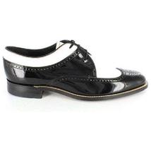 Stacy Adams Men's Shoes Dayton Black White Wingtip Oxford Leather 00605-21 Shiny image 9
