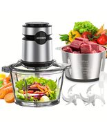 Food Processor, 500W Electric Meat Grinder Food Chopper With Two 8 Cup B... - $63.35