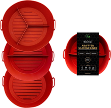 AIDEN 3 Pack Air Fryer Silicone Liners Food Dividers Reusable Oven Kitchen Acces - £30.86 GBP