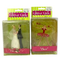 Dept 56 Bride &amp; Groom Cake Ornament Xmas Tree Wedding Décor Glass Collec... - £7.33 GBP