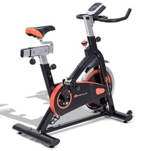 Indoor Fixed Aerobic Fitness Exercise Bicycle with Flywheel and LCD Display - £279.65 GBP