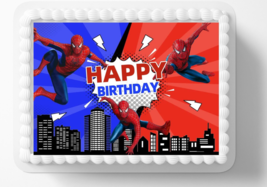 Spider Super Hero Man  Edible Image Edible Cake Topper Frosting Sheet St... - £11.30 GBP+