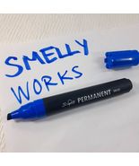 Vintage Scripto Jumbo Permanent Marker 9600 blue smelly sinky large pote... - $22.00