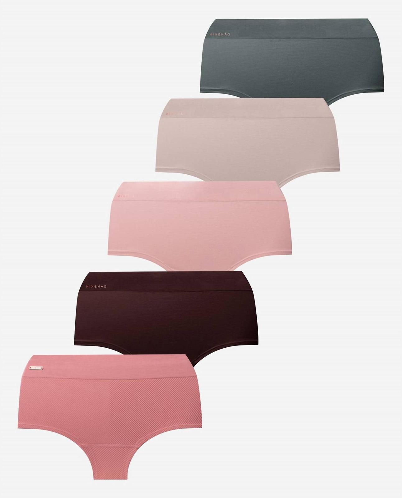 Danskin Women&#39;s 5-Pack Seamless Ribbed Hipster Underwear Size S - $34.65