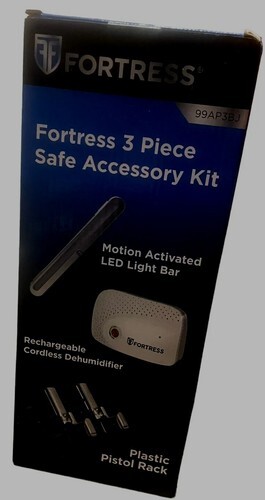 Fortress 3 pc Safe Accessory Kit -Light Bar- Dehumidifier- Gun Rack NEW In BOX  Item image 3